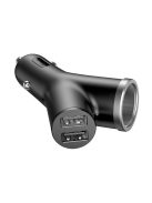 Baseus Y Type Car Charger car charger 2x USB + cigarette lighter socket 3.4A black (CCALL-YX01)