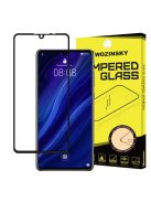 Üvegfólia Kijelzővédő Tempered Glass Tokbarát Huawei P30 Fekete Keret