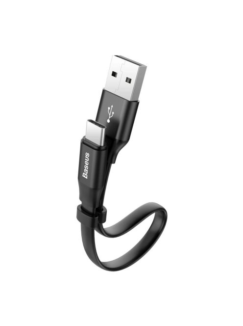 Baseus Nimble flat cable USB / USB-C cable with holder 2A 0.23M black (CATMBJ-01)