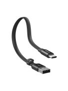 Baseus Nimble flat cable USB / USB-C cable with holder 2A 0.23M black (CATMBJ-01)