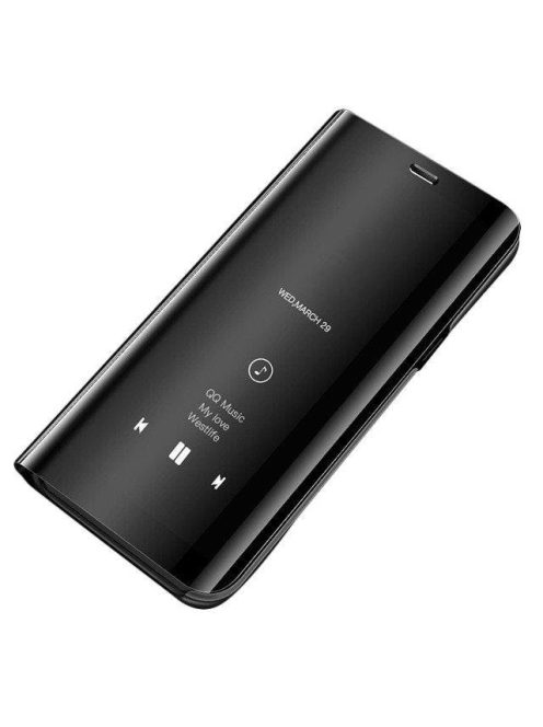 Clear View Notesz Tok Mirror Hivásmutató Funkcióval Huawei P Smart 2019 Fekete