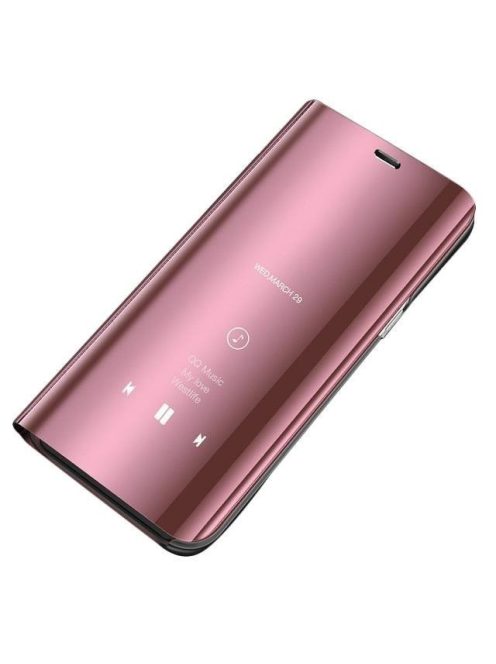 Clear View Notesz Tok Mirror Hivásmutató Funkcióval Huawei Y6 2019 Pink