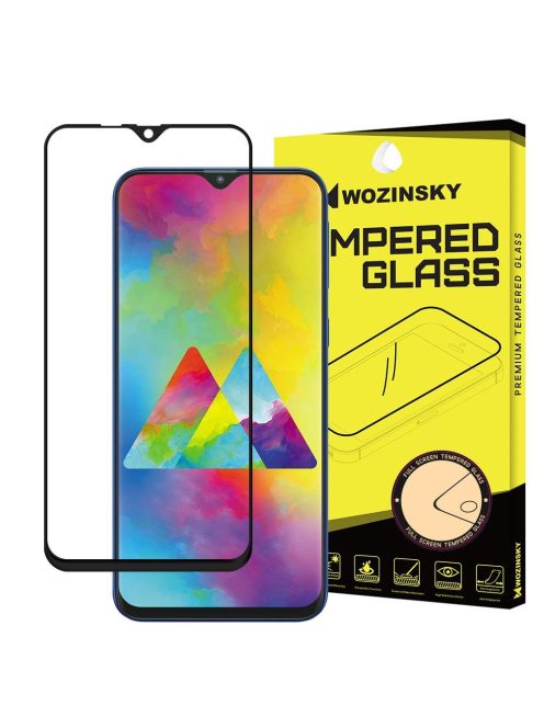 Üvegfólia Kijelzővédő Tempered Glass Tokbarát Samsung Galaxy M10 Fekete Keret