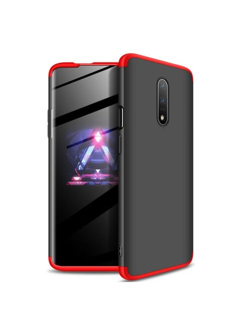 GKK 360 Protection Tok Ütésállókivitel 2in1 Védőtok OnePlus 7 Fekete-Piros