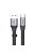 Baseus Simple flat cable USB cable / USB Type C SuperCharge 5A 40W Quick Charge 3.0 QC 3.0 23cm gray (CATMBJ-BG1)