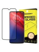 Üvegfólia Kijelzővédő Tempered Glass Tokbarát Motorola Moto Z4 Fekete Keret