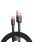 Baseus Cafule Cable durable nylon cable USB / USB-C QC3.0 2A 3M black-red (CATKLF-U91)