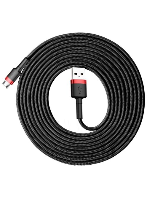 Baseus Cafule Cable durable nylon cable USB / micro USB 2A 3M black-red (CAMKLF-H91)