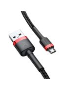 Baseus Cafule Cable durable nylon cable USB / micro USB 2A 3M black-red (CAMKLF-H91)