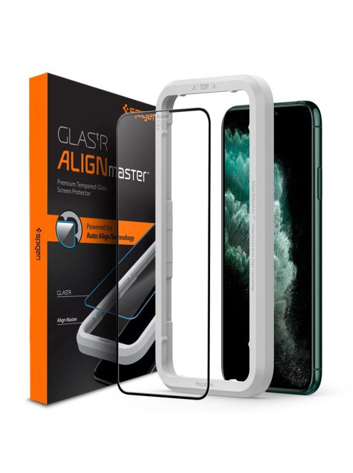 TEMPERED GLASS Spigen ALM GLASS FC IPHONE 11 PRO MAX BLACK