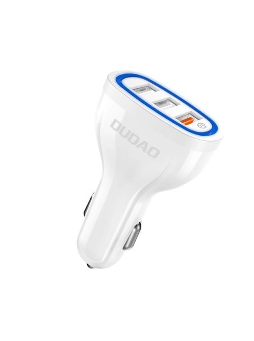 Dudao car charger quick charge Quick Charge 3.0 QC3.0 2.4A 18W 3x USB white (R7S white)