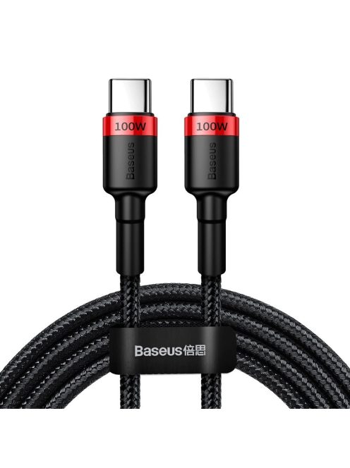 Baseus CATKLF-AL91 USB-C - USB-C PD QC cable 100W 5A 480Mb/s 2m - black and red