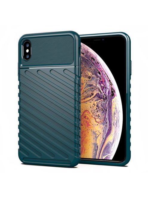 Szilikon Tok iPhone XS Max Zöld Thunder Rugged Ütésállókivitel Védőtok