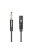 Dudao 4 poles cable AUX extension cord for headphones with microphone 3.5 mm mini jack black