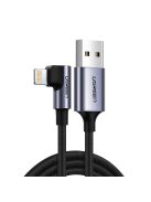 Ugreen US299 60521 angled Lightning / USB-A MFi cable 2.4A 1m - black