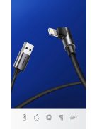 Ugreen US299 60521 angled Lightning / USB-A MFi cable 2.4A 1m - black