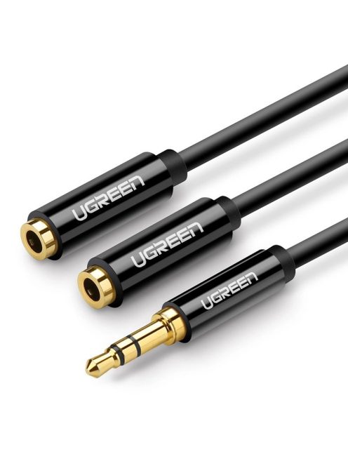 Ugreen cable 3.5 mm headphone splitter mini jack AUX 25cm black (20816)