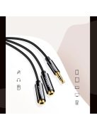 Ugreen cable 3.5 mm headphone splitter mini jack AUX 25cm black (20816)