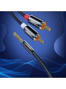 Ugreen AV116 10590 audio mini jack cable 3.5 mm (male) / 2RCA (male) 3m - black