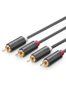 Ugreen AV104 10520 audio cable 2RCA (male) / 2RCA (male) 5m - gray