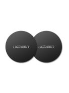 Ugreen LP123 30836 round metal plates for magnetic phone holders - black (2 pcs.)