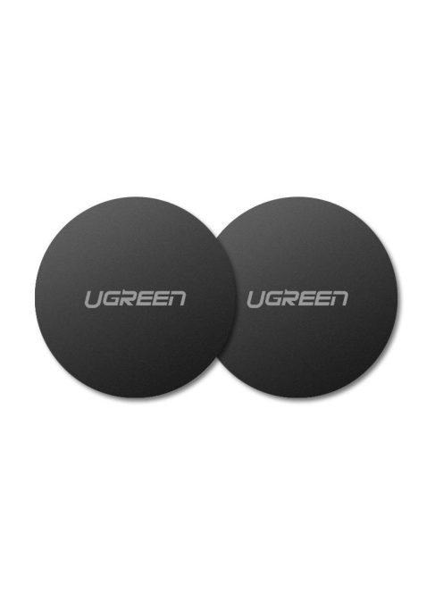 Ugreen LP123 30836 round metal plates for magnetic phone holders - black (2 pcs.)