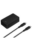 Uniq Versa Slim LITHOS Collective USB-C PD 18W wall charger + USB-C / USB-C cable - black