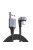 Ugreen nylon angled cable USB cable - USB Type C 1 m 3 A 18 W Quick Charge AFC FCP for gamers gray (70313)