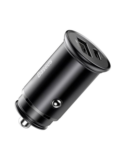 Baseus PPS smart car charger USB / USB Type C 30 W Quick Charge 4.0 QC4+ Power Delivery 3.0 VOOC SCP AFC MTKPE black (CCYS-C01)