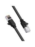 Ugreen Flat Cable Internet Cable Ethernet Patchcord RJ45 Cat 6 UTP 1000Mbps 0.5m Black (50183)