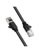 Ugreen Flat Cable Internet Network Cable Ethernet Patchcord RJ45 Cat 6 UTP 1000Mbps 1m Black (NW101 50184)