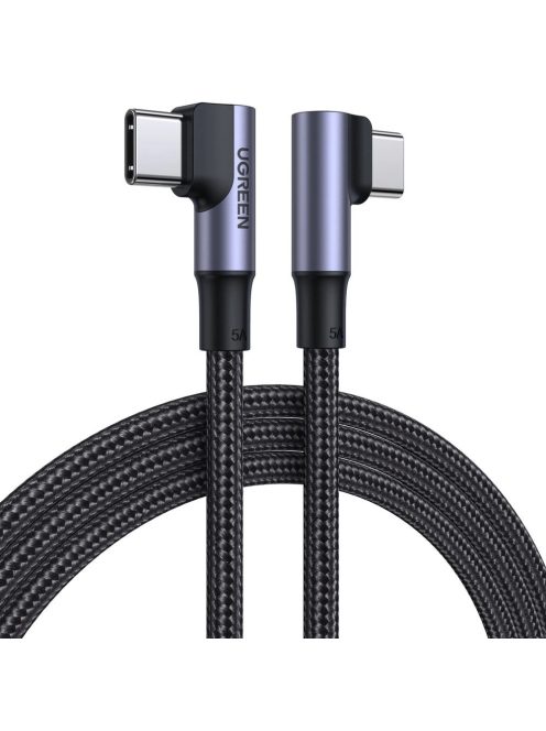 Ugreen US335 70696 angled USB-C - USB-C PD QC FCP cable 100W 5A 480Mb/s 1m - black