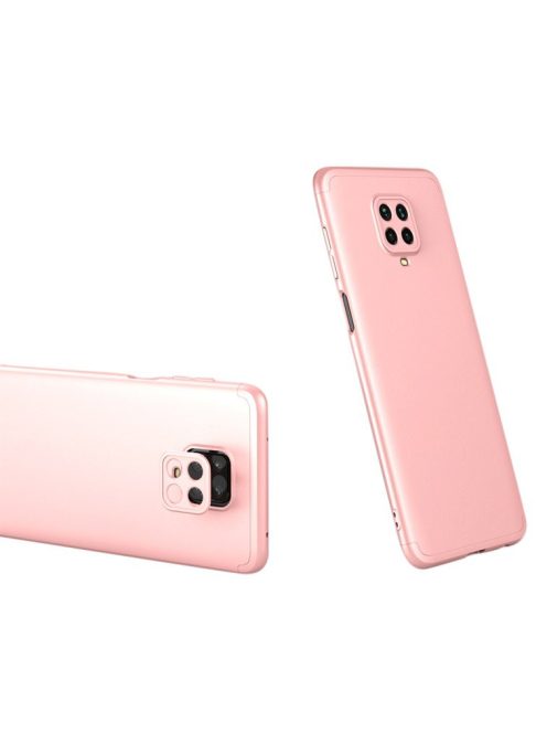GKK 360 Protection Tok Ütésállókivitel 2in1 Védőtok Xiaomi Redmi Note 9 Pro / Redmi Note 9S Rózsaszín