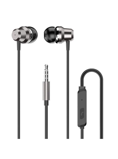 Dudao in-ear headphones headset with remote control and microphone 3.5 mm mini jack silver (X10 Pro silver)