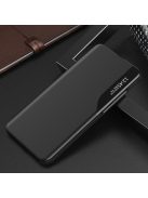 Samsung Galaxy S20+ (S20 Plus) Notesz Tok ECO Leather View Case Ablakos Elegant BookCase Fekete