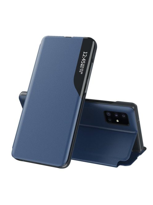 Samsung Galaxy S20 Notesz Tok ECO Leather View Case Ablakos Elegant BookCase Kék