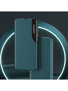 Huawei P30 Notesz Tok ECO Leather View Case Ablakos Elegant BookCase Zöld