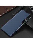 Huawei Y6p / Honor 9A Notesz Tok ECO Leather View Case Ablakos Elegant BookCase Kék