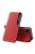 Huawei Y6p / Honor 9A Notesz Tok ECO Leather View Case Ablakos Elegant BookCase Piros
