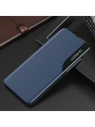 Xiaomi Note 8 Pro Notesz Tok ECO Leather View Case Ablakos Elegant BookCase Kék