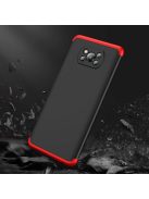 GKK 360 Protection Tok Ütésállókivitel 2in1 Védőtok Xiaomi Poco X3 NFC Fekete-Piros