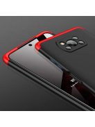 GKK 360 Protection Tok Ütésállókivitel 2in1 Védőtok Xiaomi Poco X3 NFC Fekete-Piros