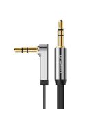 Ugreen flat angled cable AUX audio cable 3.5 mm mini jack 0.5 m black (AV119 10596)