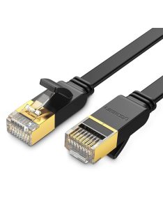   Ugreen Flat Cable Internet Network Cable Ethernet Patchcord RJ45 Cat 7 STP LAN 10 Gbps 3m Black (NW106 11262)