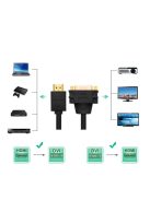 Ugreen cable cable adapter adapter DVI 24 + 5 pin (female) - HDMI (male) 22 cm black (20136)