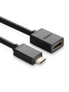 Ugreen adapter cable HDMI (female) - mini HDMI (male) 4K 60 Hz Ethernet HEC ARC audio 32 channels 22 cm black (20137)