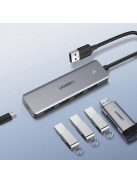 Ugreen USB HUB - 4x USB 3.2 Gen 1 with micro USB power port gray (CM219 50985)