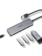 Ugreen USB HUB - 4x USB 3.2 Gen 1 with micro USB power port gray (CM219 50985)