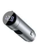 Baseus Bluetooth 5.0 FM Transmitter Car Charger 2x USB 3 A 18 W PPS Quick Charge 3.0 AFC FCP silver (CCNLZ-C0S)