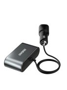 Dudao car charger 2x USB / 3x cigarette lighter splitter black (R1Pro black)